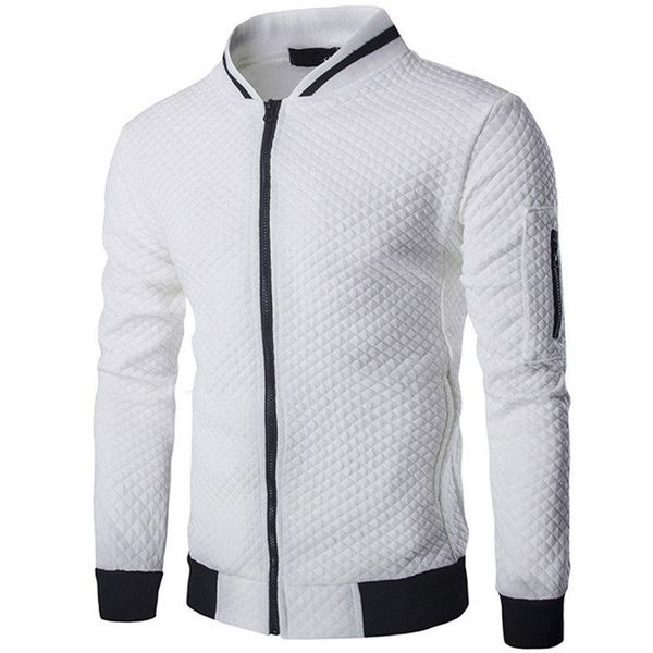 

mens hoodies male brand casual zipper jacket stand-neck sudaderas hombre sweatshirt white check 3d plaid tracksuit xxl j865, Black;brown