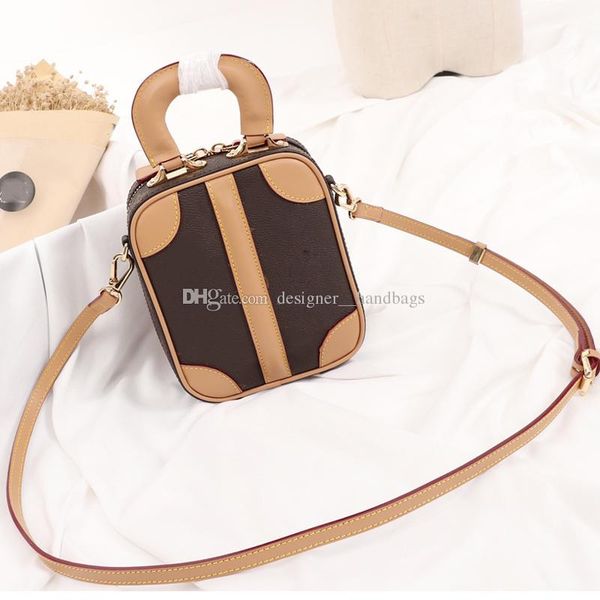 

designer luxury crossbody single shoulder bags handbags 19 mini luggage women canvas aged vvn real leather corners vintage glamour
