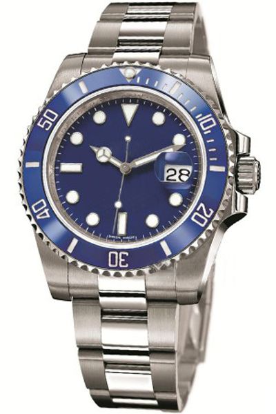 

luxury mens classic watch sub 116619lb series ceramic bezel blue 40mm dial automatic mechanical sapphire adjust clasp men master wristwatch, Slivery;brown