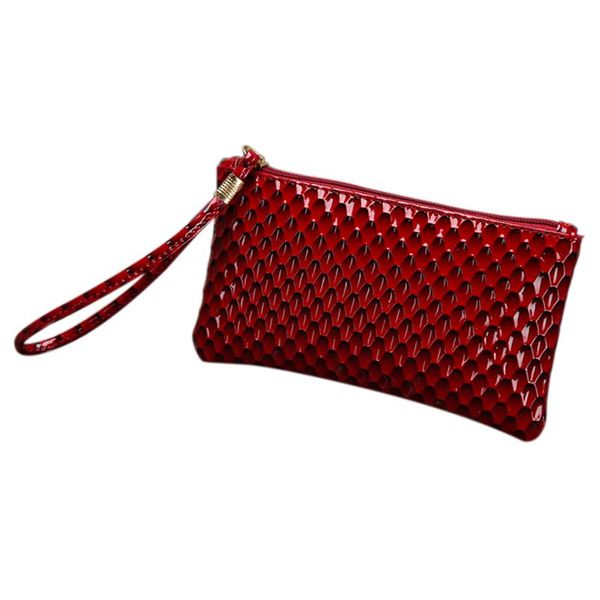 

fashion women pu leather handbag crossbody shoulder messenger bag for party banquet cocktail (22cm (w) x12cm (h) x1.5cm (w, Red;black