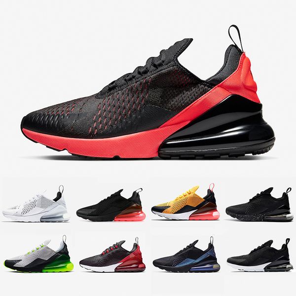 

bred 270s mens running shoes triple black punch habanero red volt core white olive outdoor sports men women trainers zapatos sneakers