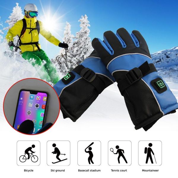

usb lithium battery switch rechargeable electric gloves durable winter outdoor sports ski snowboarding warm gloves sale
