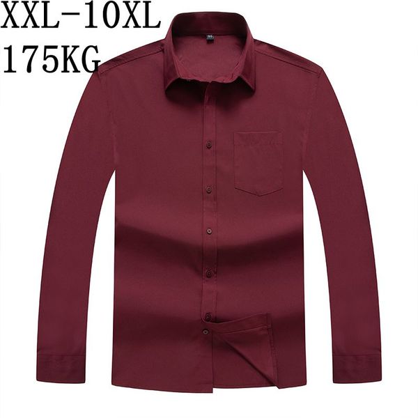 

size 10xl 8xl 7xl 2019 new men shirt male dress shirts long sleeve men's casual loose business formal social work office shirts, White;black