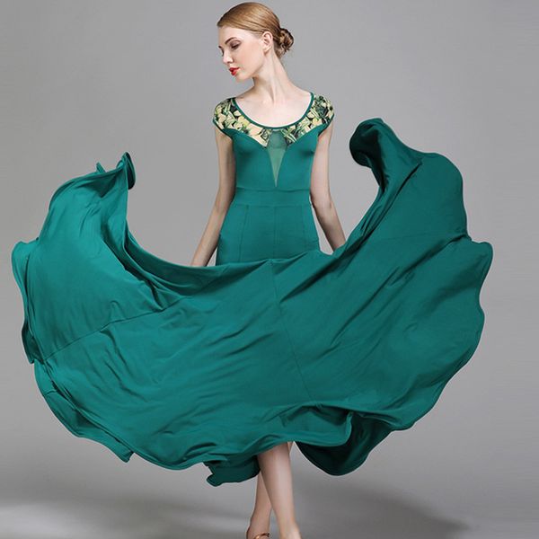 

2 colors green ballroom competition dress ballroom tango dresses standard waltz dresses dancing dress fringe, Black;red