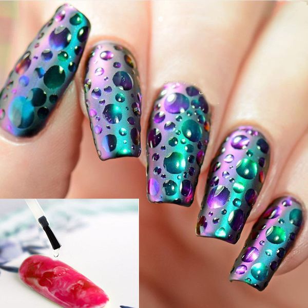 

water droplets gel nail polish magic bubble gel varnish manicure base nail art accessories, Red;pink