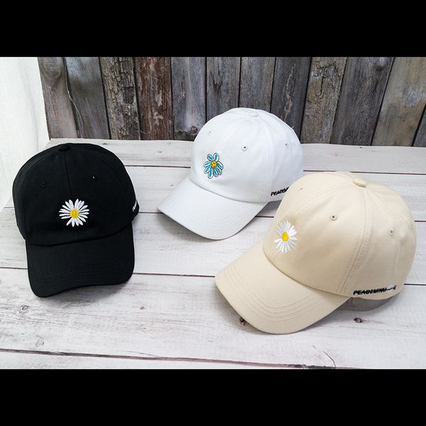 

daisy baseball cap,embroidered cap,sun hat,cotton,adjustable, Blue;gray