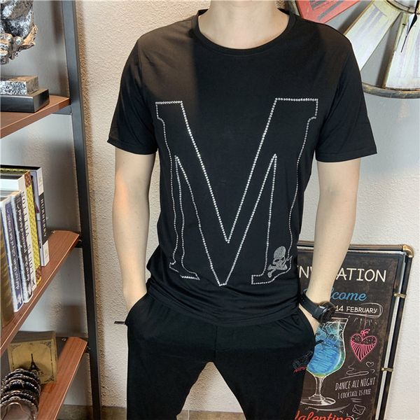

factory wholesale new color block letter brand short sleeve tee black and white double thread thin cotton fabric dhl shipping k1