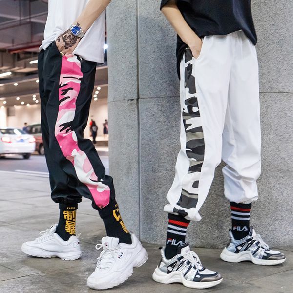 

мужская одежда популярный бренд повседневные брюки 7916, White;black