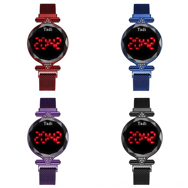 

touch screen iron-absorbing stone women's touch screen led electronic led iron-absorbing stone electronic watch women's watch, Blue