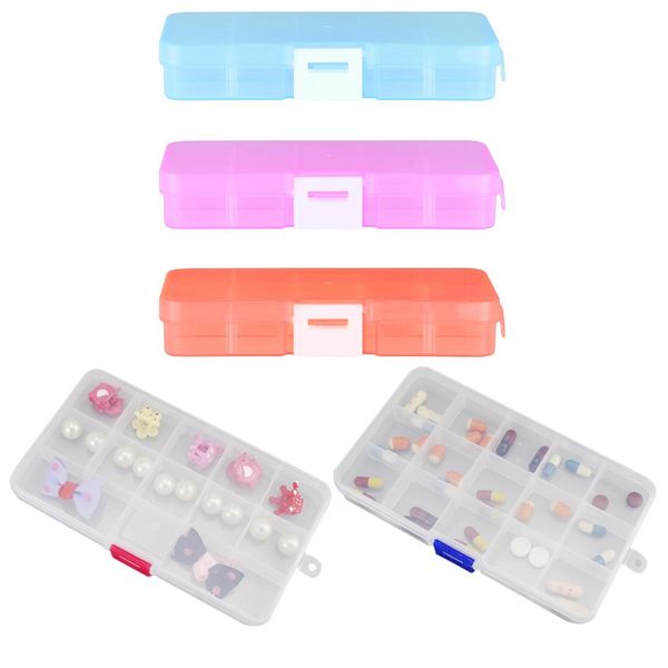

plastic 15 grids packaging box portable practical electronic components screw removable storage screw jewelry tool case