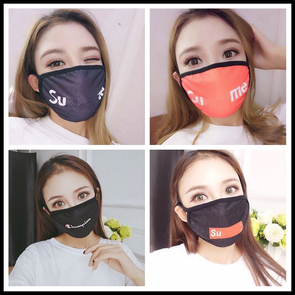 

Модельер Face Mask чемпионов F Письмо Рот-муфельной Ультрафиолетовый доказательство Anti-Dust Респиратор Мужчины Женщины Маски моющийся Face Mask Лучший
