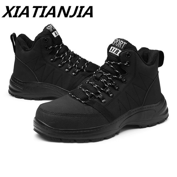

2019 men's sneakers autumn winter outdoor hiking cotton for the elderly shoes men casual outdoor breathable zapatillas hombre, Black