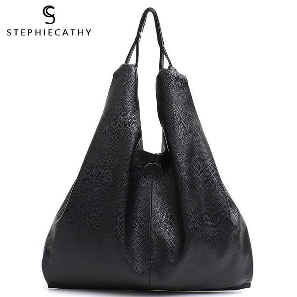 

sc soft cowhide hobo bag for women vintage black shoulder bag ladies large casual tote real leather female crossbody handbag