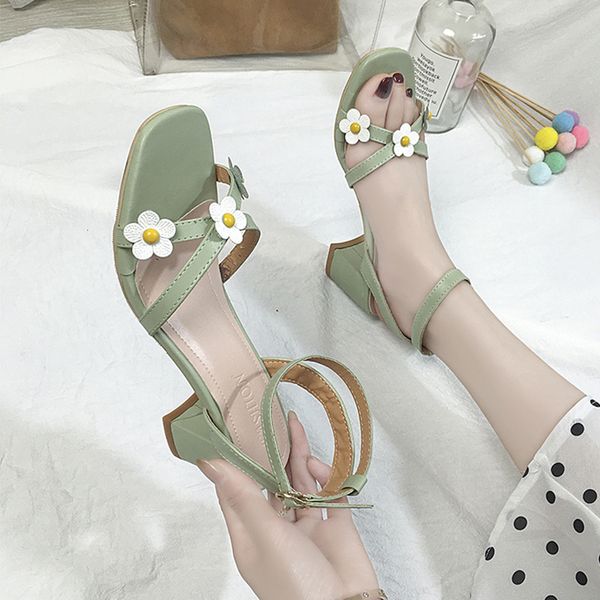 

2020 sandals med comfort shoes for women block heels suit female beige buckle strap women's medium comfort block fashion chunky, Black