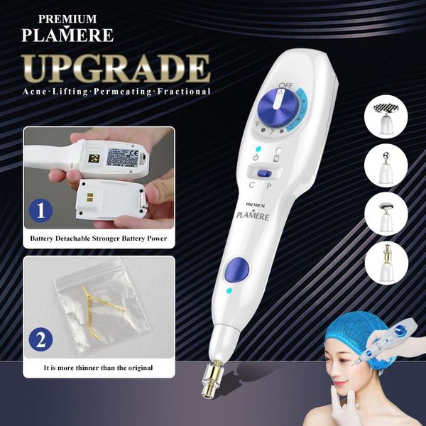 

in stock premium plamere from korea fibroblast plasma pen with 20 bending needles eyelid lift wrinkle skin lifting tightening machine