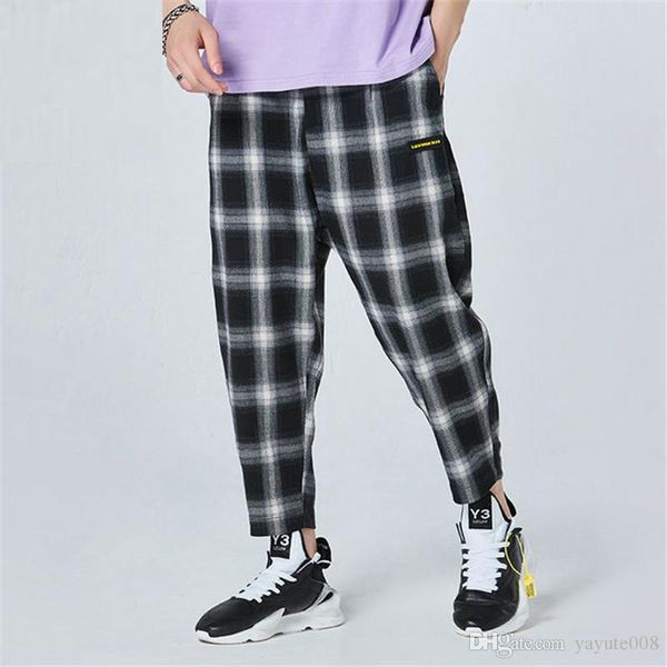 

a1 mens designer pants 19fw essentials high street pants for men fog reflective sweatpants mens branded hip hop streetwear, Black