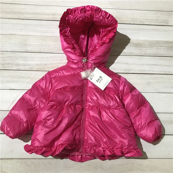 

winter children's 90 white lace duck down jacket girls 80-120 lace light down jacket, Blue;gray