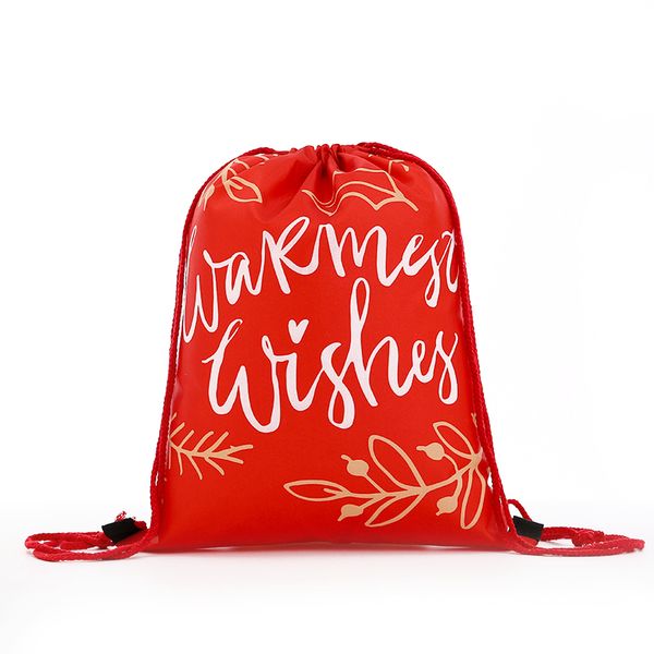 

рюкзак сумка мода женщины мини-шнурок рождество рюкзак печати письма путешествовать softback сумки мужчину шнурок мешка женщины