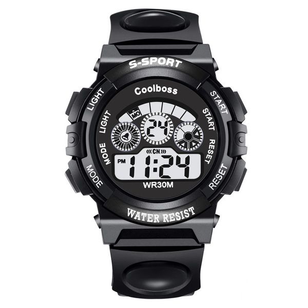 

silicone sports digital led quartz watch men boy fashion bracelet wrist watch wristwatches clock relogio masculino, Slivery;brown