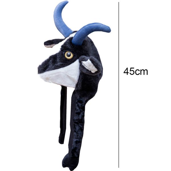 

funny winter plushy antelope yak cap halloween xmas headwear dress up cosplay