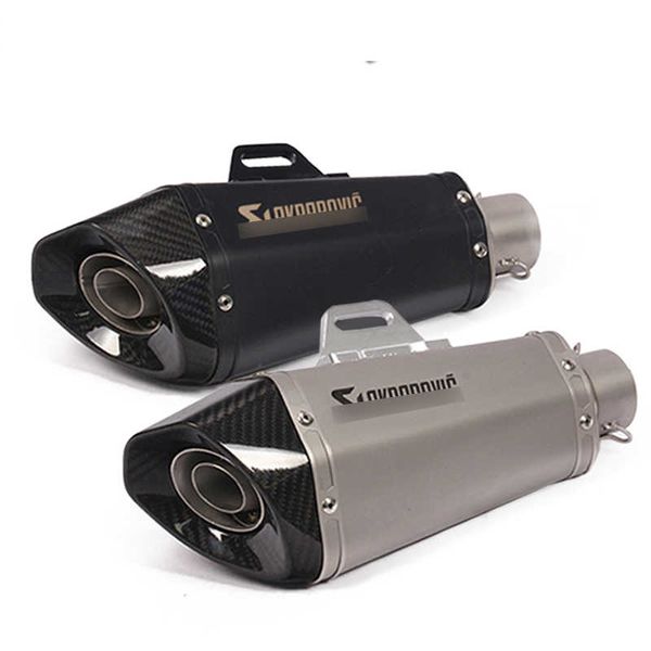 

motorcycle carbon fiber exhaust pipe akrapovic exhaust with db killer escape moto for cbr500 gsx250r r15v3 ninjia400