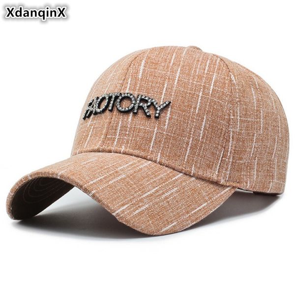 

xdanqinx 2019 new young women's baseball cap fashion letter hip hop hat adjustable head circumference size ponytail sports caps, Blue;gray