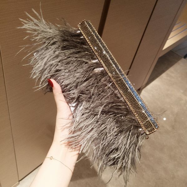 

evening club night party feather day clutches women handbags
