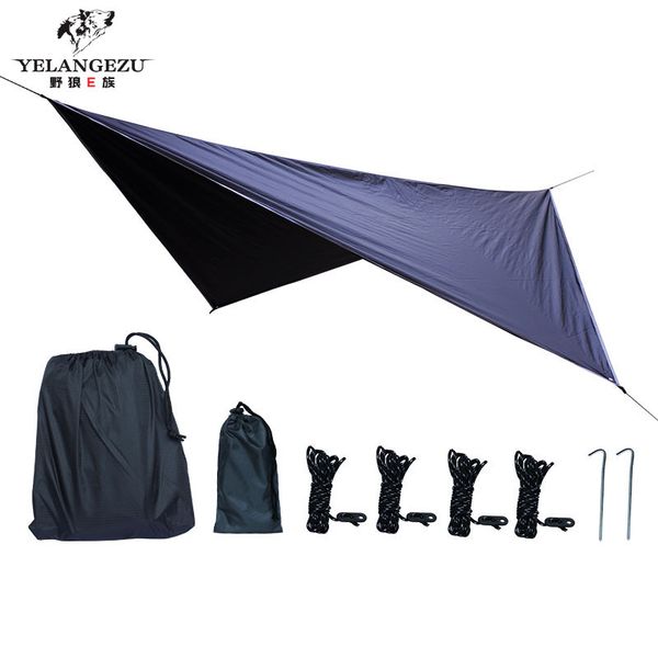 

multi-functional hammock awning outdoor camping mat waterproof sun-resistant rip srhombus awning