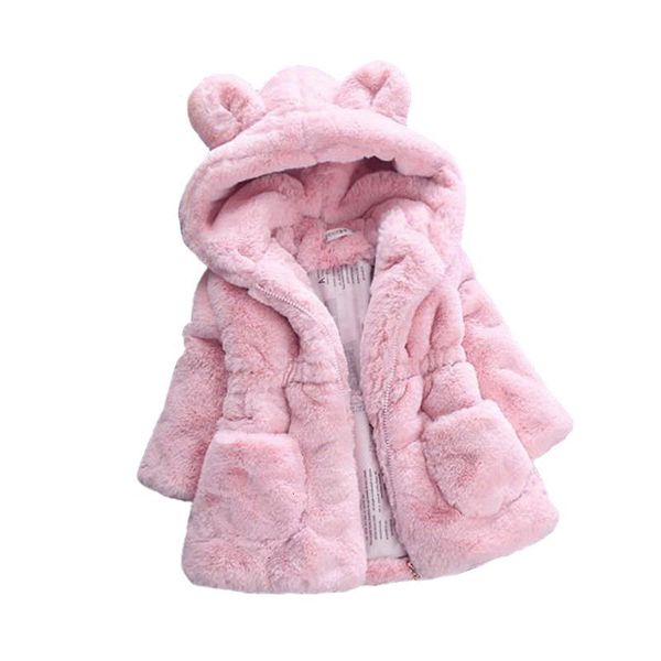 

r&z 2019 new winter baby girls clothes faux fur fleece coat pageant warm jacket xmas snowsuit baby hooded jacket outerwear, Blue;gray