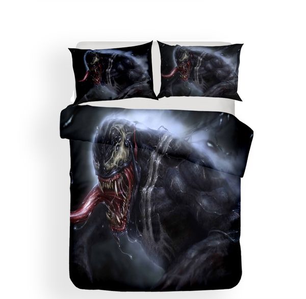 2018 New Children Bedding Black Marvel Hero Theme Venom Bedding