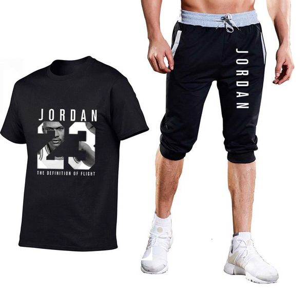 

and t-shirt summer autumn short sleeve 2020 fashion casual wear shorts men's two-piece suit, Gray
