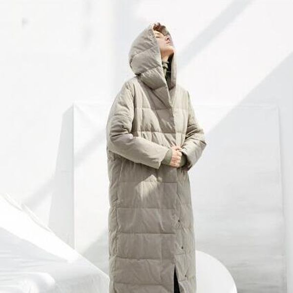 

womens designer down coat casual windproof long jackets fashion womens winter solid color clothes 2 colors 2019 for wholesale 1, Black