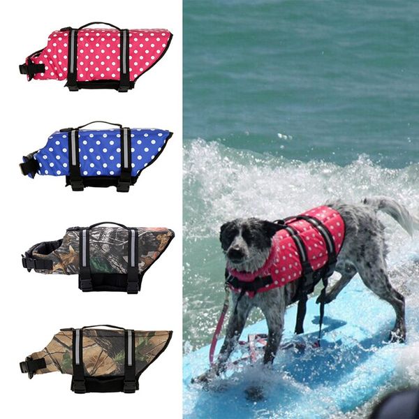 

pet summer swimsuit with d ring for leash dogs reflective life dog jacket sailing swimming float vest pet safety vest