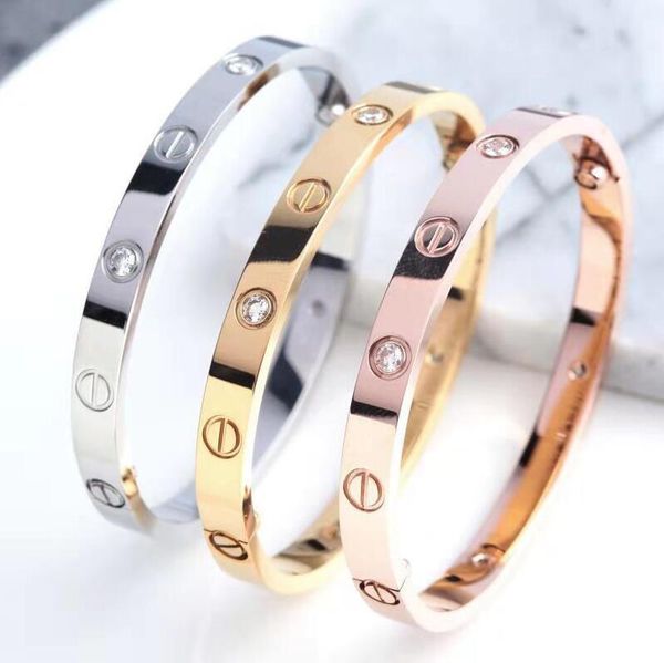

rose gold 316l stainless steel screw bracelet with screwdriver and original box screw true love bracelet never lost