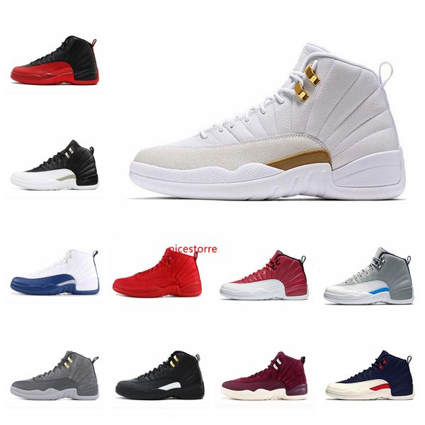

12 12s ovo white gym red wntr the master basketball shoes men taxi flu game french blue cny sneakers with