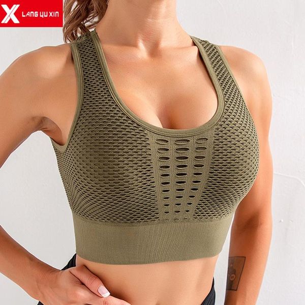 

gym clothing women's removable padded sports bras medium support workout yoga bra running fitness athletic exercise mesh back sport, White;black