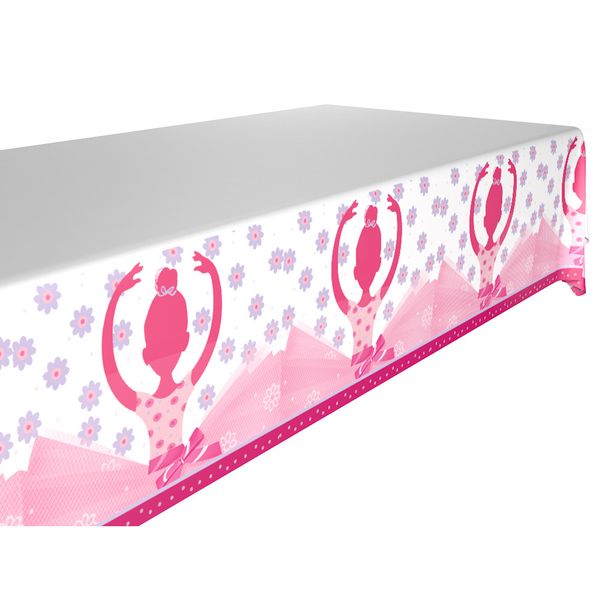 

1pcs 132*220cm lovely ballet girl plastic table cover tablecloth party decoration for kids birthday party decoration supplies