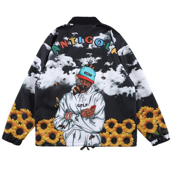 

mens designer jackets coat fashion brand hooded jacket for men windbreaker with patterns winter america style mens 2 colors optional, Black;brown