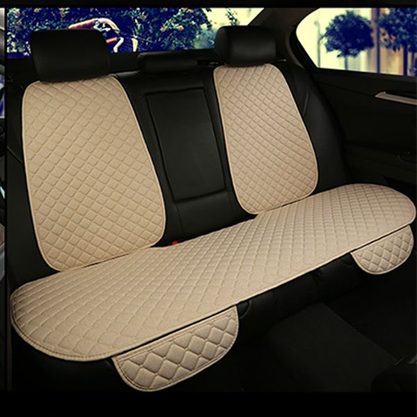 Car Seat Cover Universal Flax Car Seat Cushion With Backrest Four