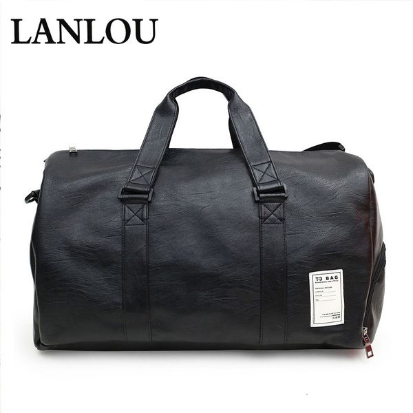 

нью-unisex сумочке большой емкости кожа дорожные сумки спорт тренажерный зал плече сумка для переноски на сумки багажа мужчин, женщин путеше