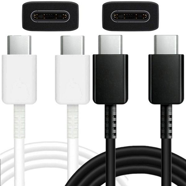 weiß schwarz Kabel für Samsung Note 10 USB C Stecker auf Stecker Kabel Draht für S10 s8 s9