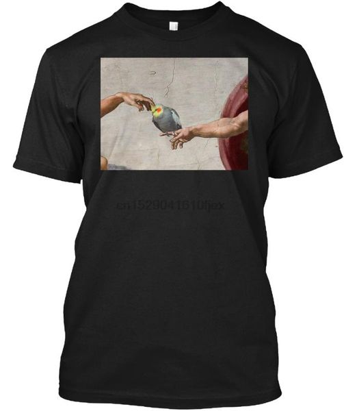 

мужчины тенниска scritching попугая tshirts женщины футболку, White;black