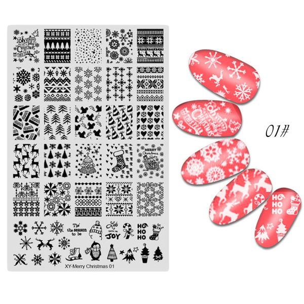 

misscheering merry christmas christmas nail sticker painted steel nail polish template fashion polish glue tools