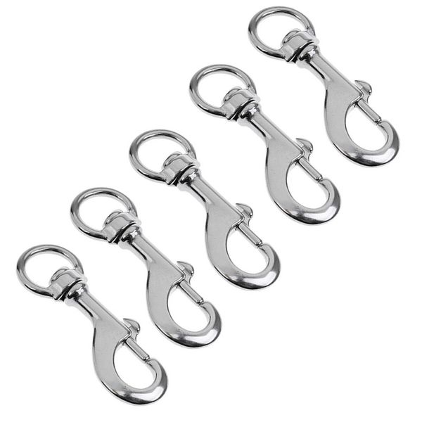 

set 5 swivel snap hooks, pet leash clip, scuba diving bcd gear holder clip accessories