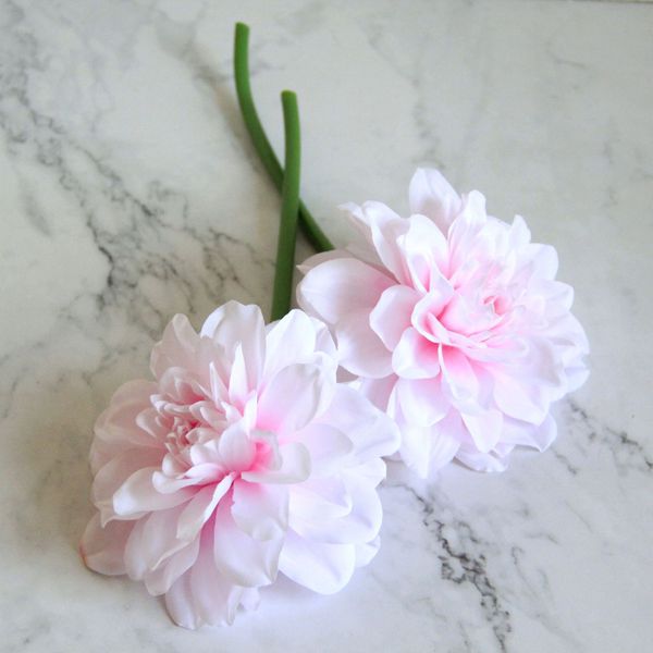 

10pcs artificial flower single branch dahlia wedding decoration bouquet bride hand holding flower home garden decor silk dahlias