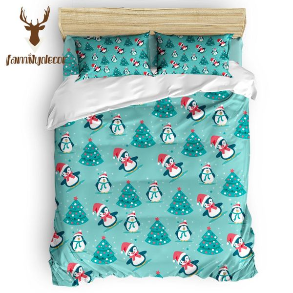 

family decor christams penguin 4 piece bedding sets april fool's day comforter sets easter sunday mother's day microfiber flat