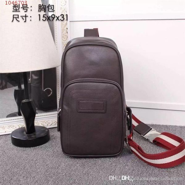 

latest men classic leather bag, stylish cross-body chest bag, daily leisure storage mobile phone key bag