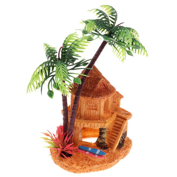

decorative coconut tree fish hideouts fish tank aquarium diy ornaments decor