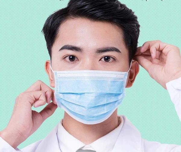 

100 1pcs face classic blue facemask 3 dhl ship mask plyfog dust mouth nose er filter masks 2ekj