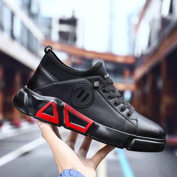 

shoes men genuine leather lace up fashion handmade outdoor working boots vintage style men wither shoes young daily footwear, Black